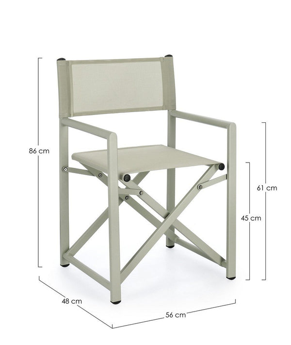 Andrea Bizzotto Taylor Sedia regista pieghevole in alluminio breeze 0663861