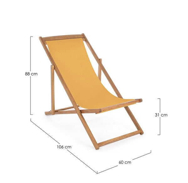 Andrea Bizzotto Noemi sedia a sdraio da esterno senape 0806008