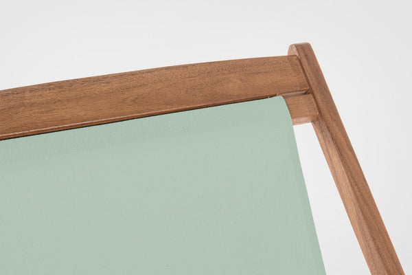 Andrea Bizzotto Noemi Relax Sedia Sdraio Pieghevole da Esterno in Legno di Acacia Poliestere Verde Salvia