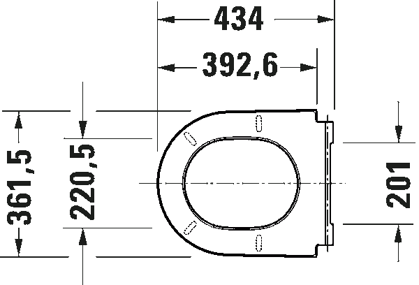 Sedile wc normale con coperchio rimovibile bianco lucido e cerniere in acciaio d-neo 002161 Duravit