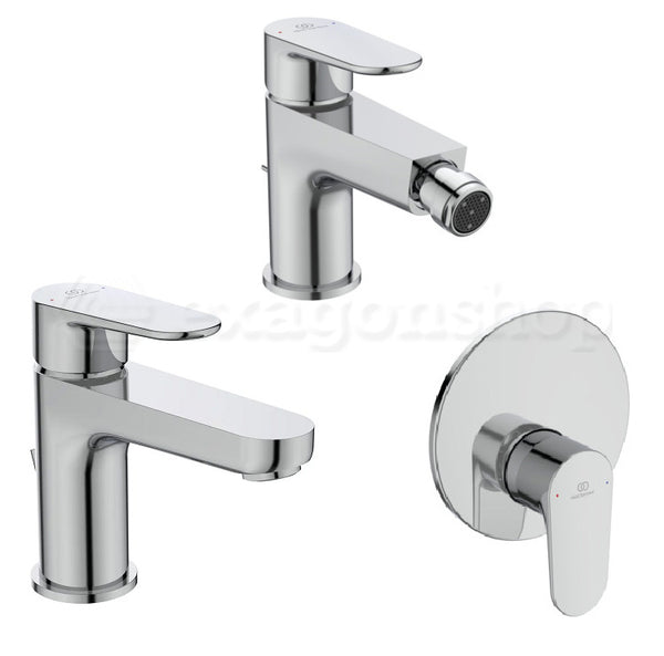 Ideal Standard Cerafine O Set Miscelatore per Lavabo Bidet e Doccia con Corpo ad Incasso Cromo