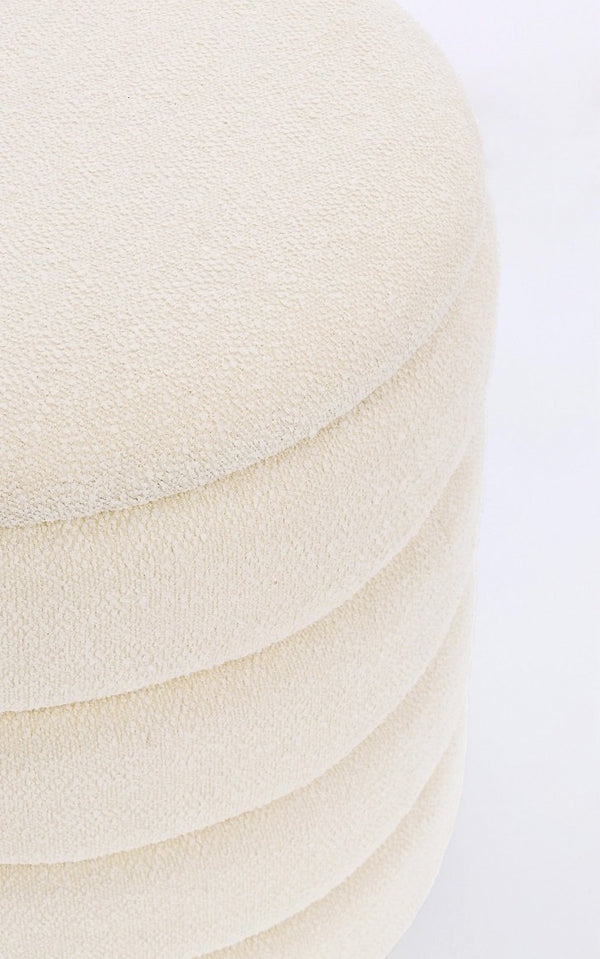 Andrea Bizzotto Katerina Set 2 Pouf Contenitore Boucle Bianco 0721628