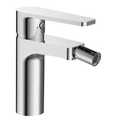 Set miscelatori lavabo alto bidet e doccia 1 via in ottone con parte incasso Cromo Bridge