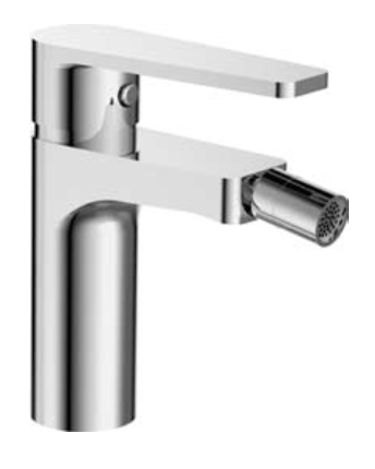 Set miscelatori lavabo alto bidet e doccia 2 vie con parte Cromo Lucido, dettaglio ravvicinato della texture antiscivolo...