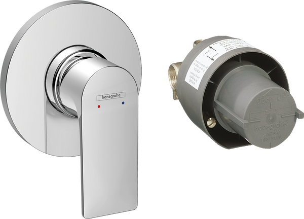 Hansgrohe Rebris E Set miscelatori lavabo e bidet con scarico e doccia 1 via con parte incasso cromo