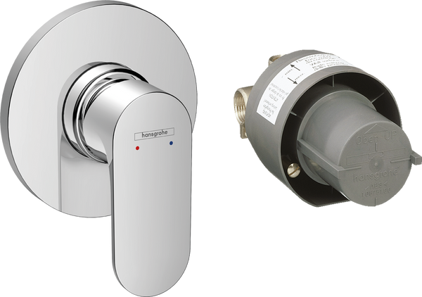 Hansgrohe Rebris S Set miscelatori lavabo coolstart bidet con scarico e doccia 1 via e parte incasso cromo 72519000+72210000+72648000