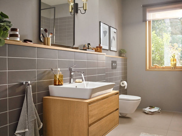 Hansgrohe Rebris E Set miscelatori lavabo e bidet con scarico e doccia 2 vie con parte incasso cromo
