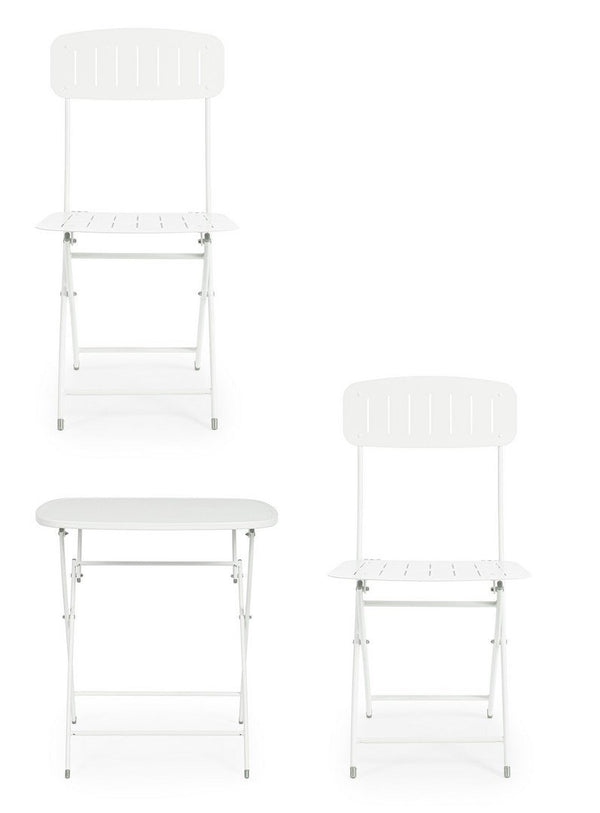 Andrea Bizzotto Bistrot Yvonne set tavolo e sedie bianco 0803566