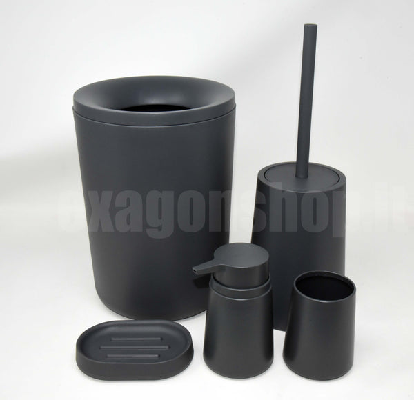 Set Accessori bagno 5 pz Grigio Pop