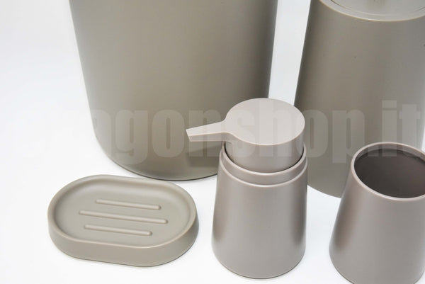 Set Accessori bagno 5 pz tortora Pop