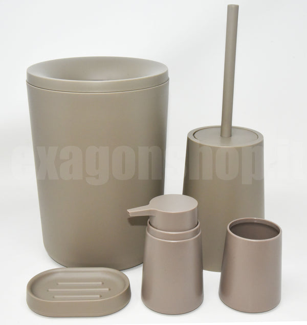Set Accessori bagno 5 pz tortora Pop