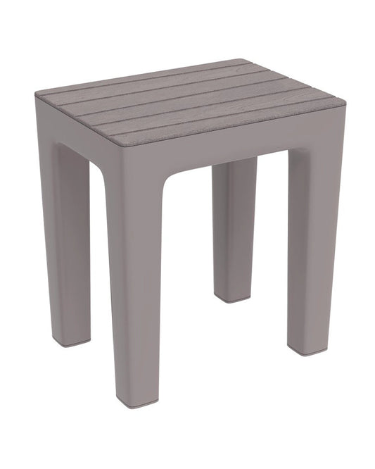 Sgabello bagno doccia in plastica tortora Woody 130103