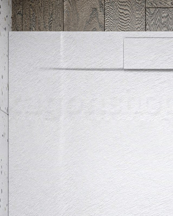 Piatto doccia 80x120 ultraflat effetto pietra in resina, dettaglio ravvicinato della texture antiscivolo - Exagonshop