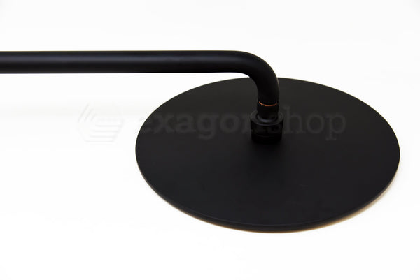 Soffione doccia 30 cm Smart tondo con braccio 35 cm nero opaco