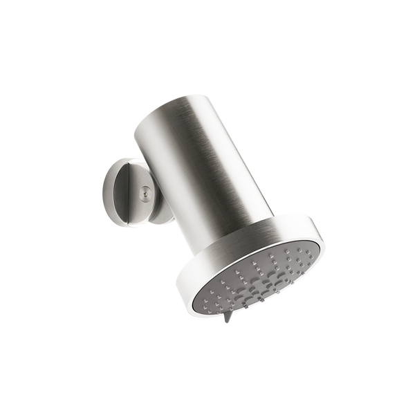 Soffione anticalcare a parete orientabile funzioni pioggia massaggio spray steel brushed flessa 57249 Gessi