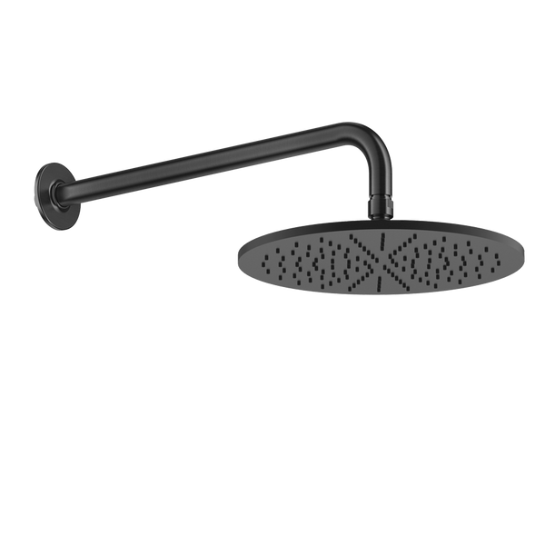 Gessi inciso 58248 Soffione anticalcare a parete orientabile in ottone nero opaco