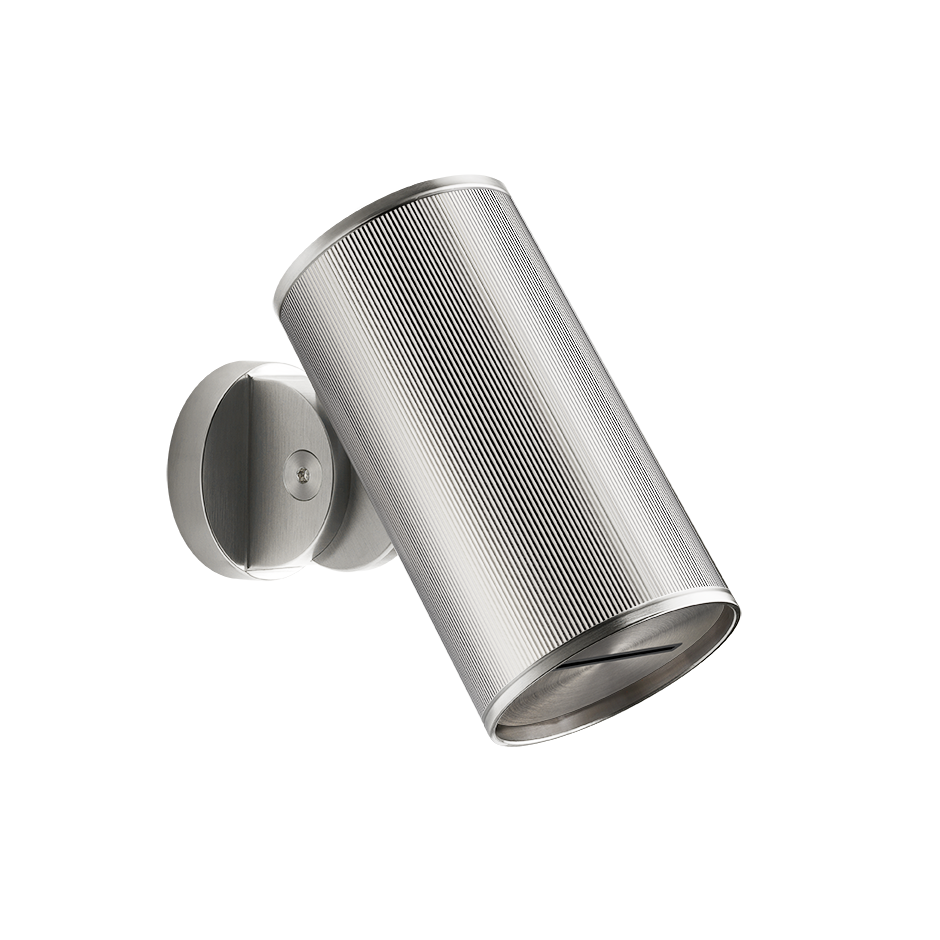 Gessi 57285 Soffione a parete cascata steel brushed rigato