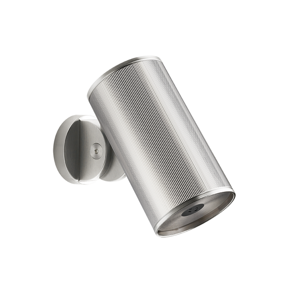 Soffione anticalcare doccia a parete orientabile funzione mista steel brushed rigato 57281 Gessi