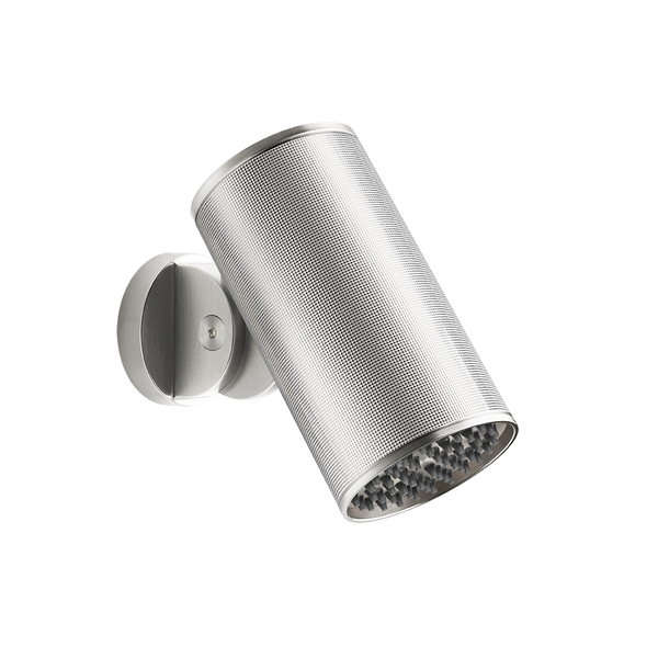 Gessi 57275 Soffione parete orientabile pioggia steel brushed diamantato
