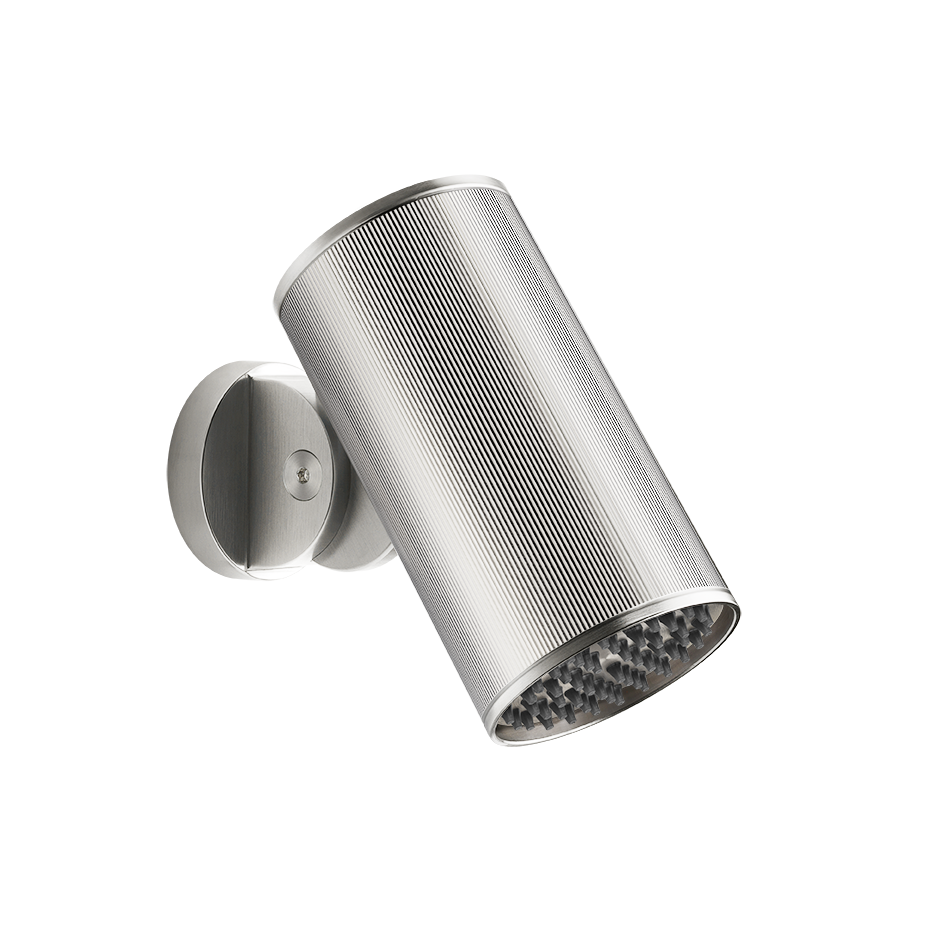 Gessi 57277 Soffione a parete pioggia steel brushed rigato