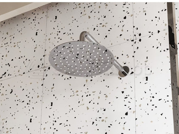 Soffione doccia 25 cm Smart tondo slim con braccio 30 cm cromo