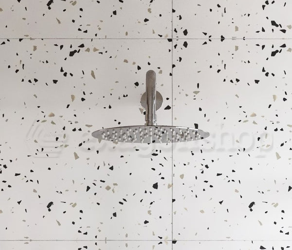 Soffione doccia 25 cm Smart tondo slim con braccio 30 cm cromo