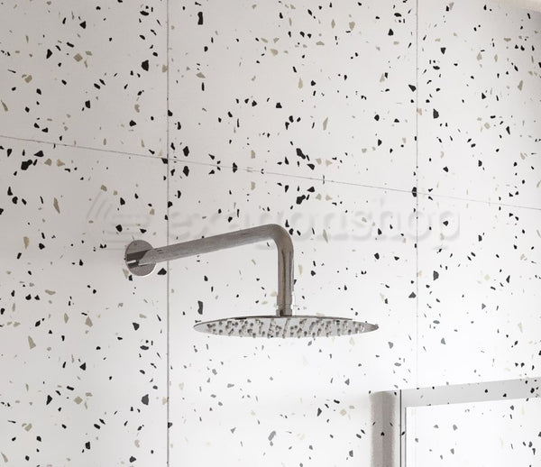 Soffione doccia 25 cm Smart tondo slim con braccio 30 cm cromo