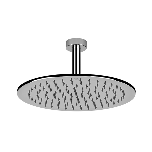 Gessi 47370 Soffione doccia 30 cm tondo anticalcare con braccio a soffitto cromo