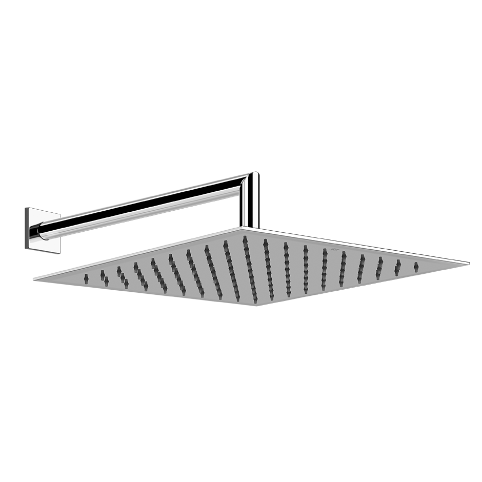 Gessi Emporio 47250 Soffione 30x30 Anticalcare con braccio Mirror Steel Shower