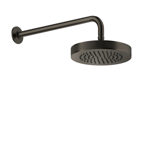 Soffione doccia anticalcare con braccio a parete orientabile black xl inciso 58185 gessi