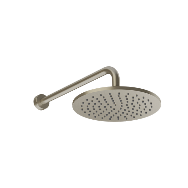 Soffione doccia anticalcare orientabile con braccio a parete brass brushed 66148 Gessi