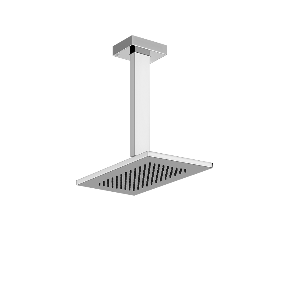 Soffione doccia rettangolare anticalcare a soffitto orientabile cromo rettangolare 20151 gessi