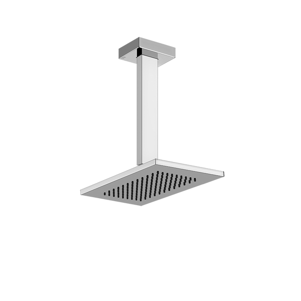 Soffione doccia rettangolare anticalcare a soffitto orientabile cromo rettangolare 20151 gessi