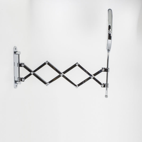Koh-i-noor Doppiolino specchio ingranditore x2 tondo 18 cm bifacciale estensibile a muro cromo