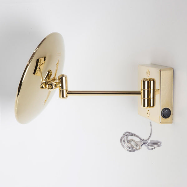 Koh-I-Noor Discolo Specchio Ingranditore X2 Con Illuminazione Led Da Parete con spina Oro