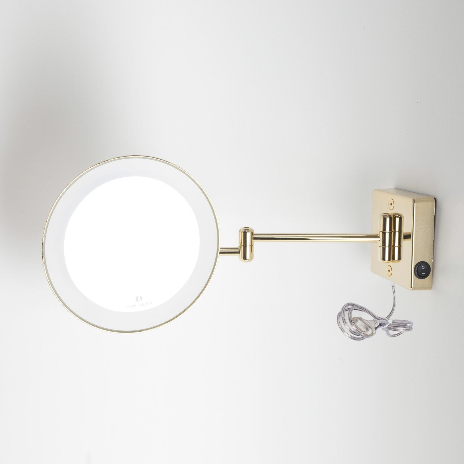 Koh-I-Noor Discolo Specchio Ingranditore X2 Con Illuminazione Led Da Parete oro