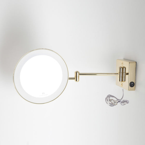 Koh-I-Noor Discolo Specchio Ingranditore X2 Con Illuminazione Led Da Parete oro