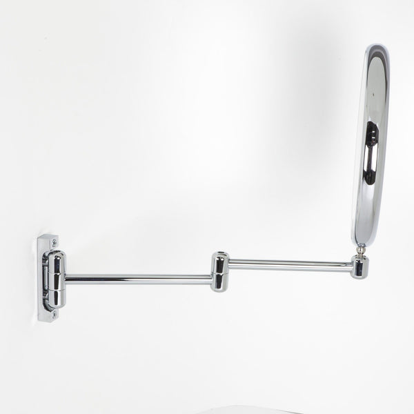 Koh-i-noor Doppiolo specchio ingranditore x2 tondo 23 cm bifacciale a muro cromo