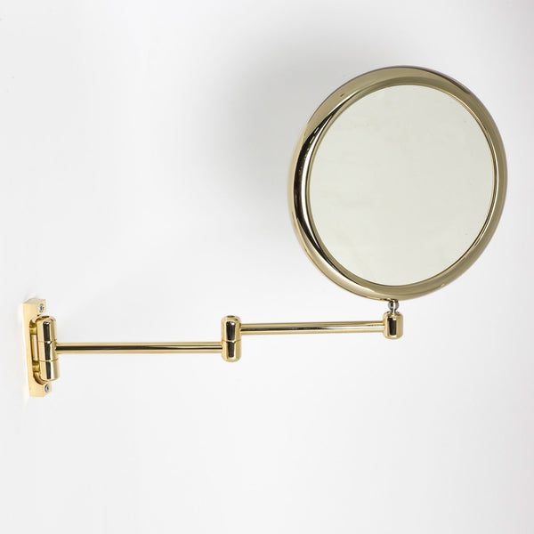 Koh-i-noor DOPPIOLO specchio ingranditore x2 con due braccia bifacciale 23 cm in abs oro