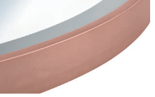 Specchio tondo 80 cm oro rosa spazzolato luce calda fredda e neutra con doppio sensore antiappanamento e on off