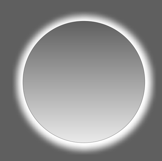 Specchio 80 cm retroilluminato tondo luce naturale 4000°K