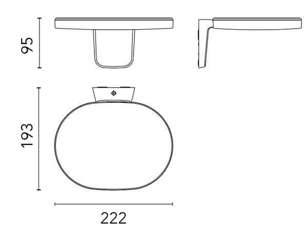 Flos Oplight W1 Lampada Da Parete Textured antracite