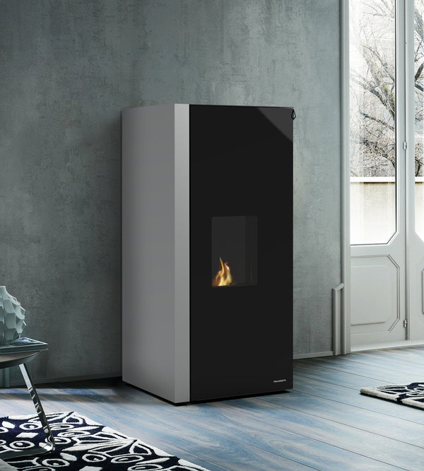 Stufa a pellet ad acqua bianca Ecofire Dado Idro 10 805715322 Palazzetti