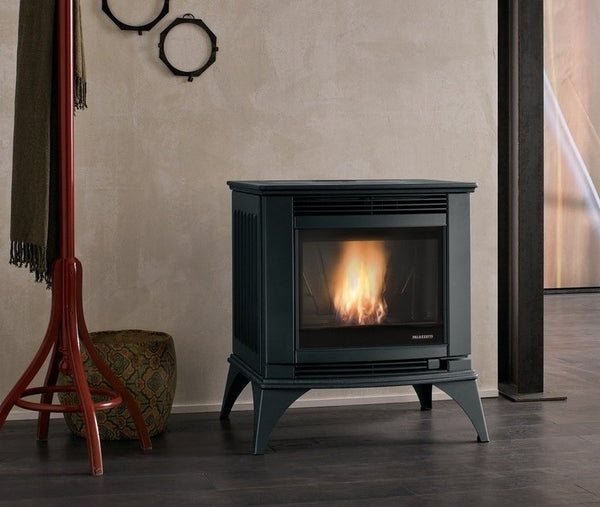 Palazzetti Cesare II Stufa A Pellet Ecofire Ad Aria 9kw Programmabile in Ghisa Nero 805708302