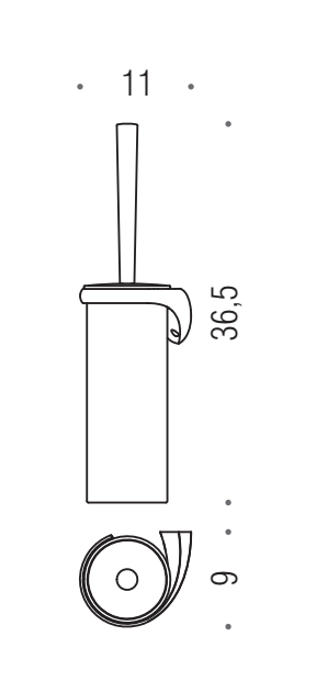 Colombo Link Porta Scopino Sinistro in Vetro Acidato, dettaglio ravvicinato del materiale e dell'aggancio - Colombo Design