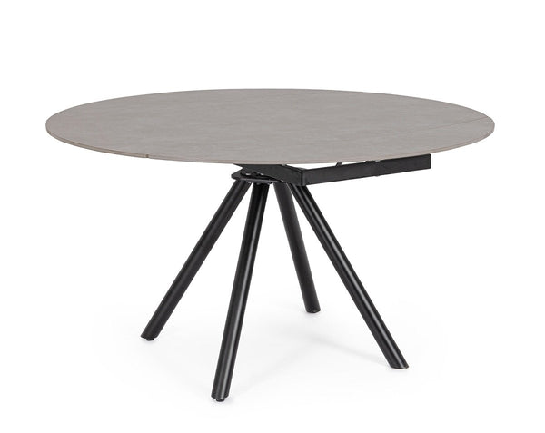 Andrea Bizzotto Rauni tavolo tondo allungabile in gres grigio nero 0731530