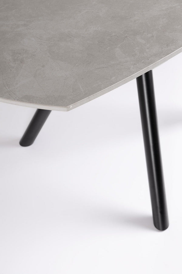 Andrea Bizzotto Rauni tavolo tondo allungabile in gres grigio nero 0731530