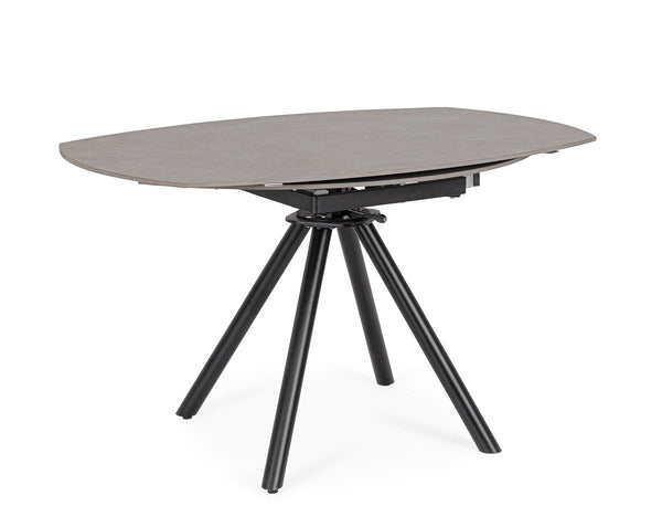 Andrea Bizzotto Rauni tavolo tondo allungabile in gres grigio nero 0731530