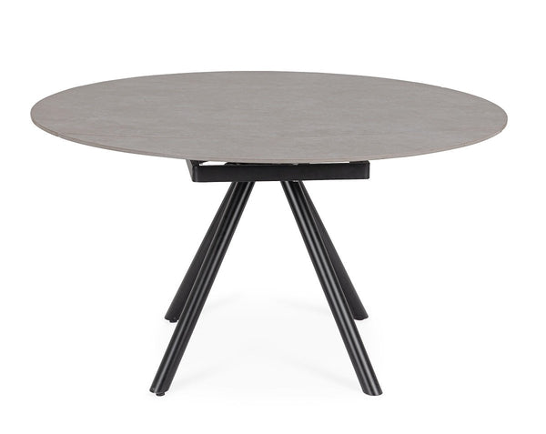 Andrea Bizzotto Rauni tavolo tondo allungabile in gres grigio nero 0731530