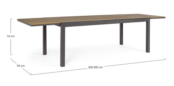 Andrea Bizzotto Elias 300x95 Tavolo allungabile antracite sj61 0662975